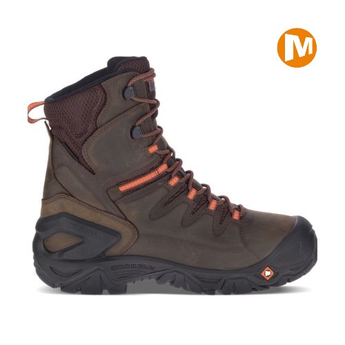 Botas de Seguridad Merrell Strongfield Leather 8" Thermo Waterproof Comp Toe Hombre MX.Y.LIS